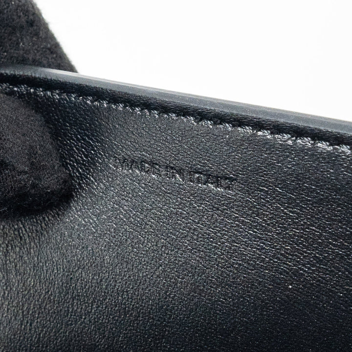 Top Quality Celine triomphe flap wallet with strap calfskin black