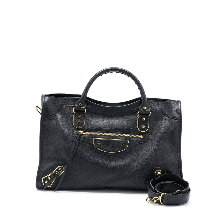 Top Quality Balenciaga Edge City Bag Goatskin Black GHW