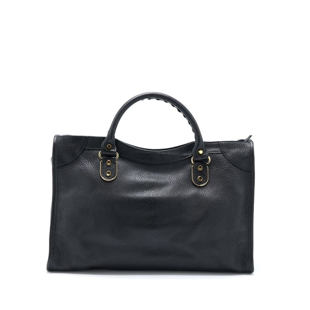 Top Quality Balenciaga Edge City Bag Goatskin Black GHW