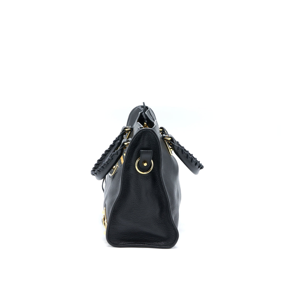 Top Quality Balenciaga Edge City Bag Goatskin Black GHW