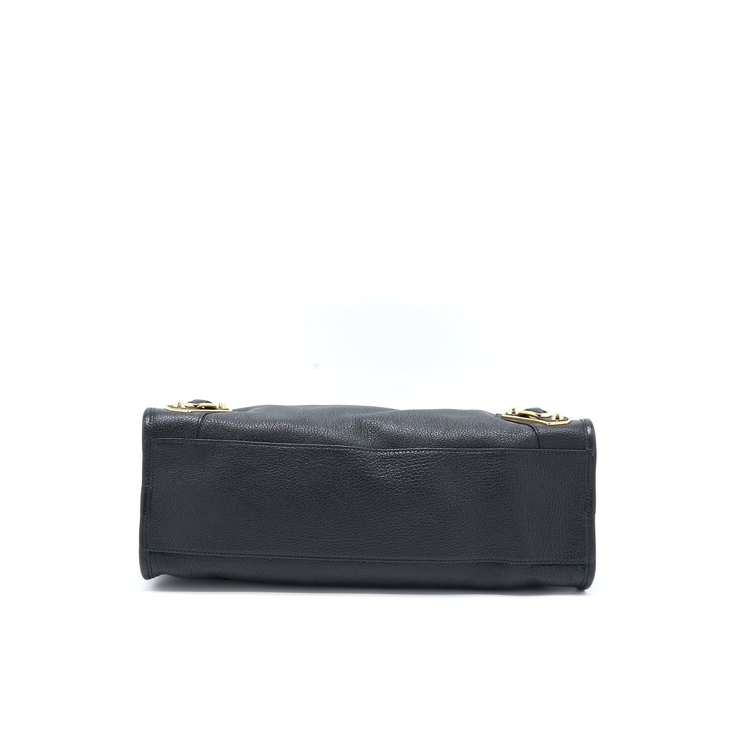 Top Quality Balenciaga Edge City Bag Goatskin Black GHW