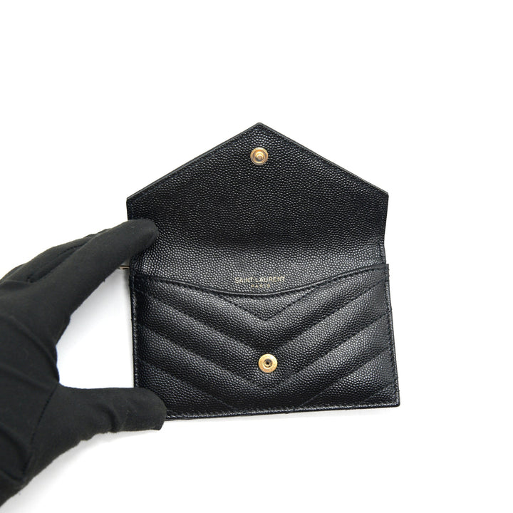 Saint Laurent / YSL Zipped Cardholder in Black