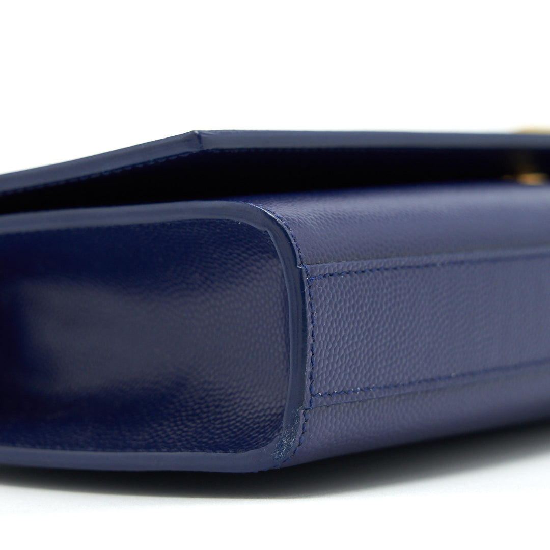 Saint Laurent/ YSL Clutch Caviar Blue GHW