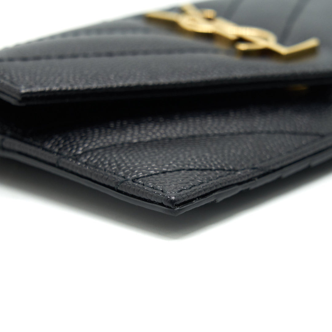 Saint Laurent / YSL Zipped Cardholder in Black