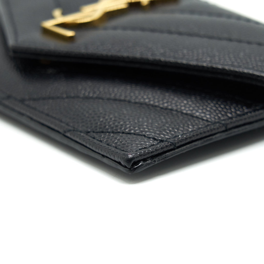 Saint Laurent / YSL Zipped Cardholder in Black