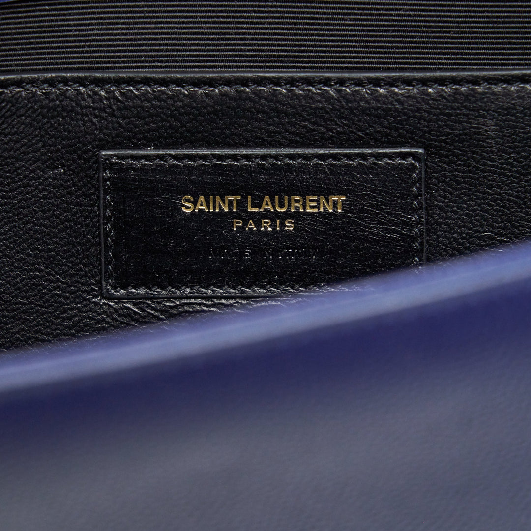 Saint Laurent/ YSL Clutch Caviar Blue GHW