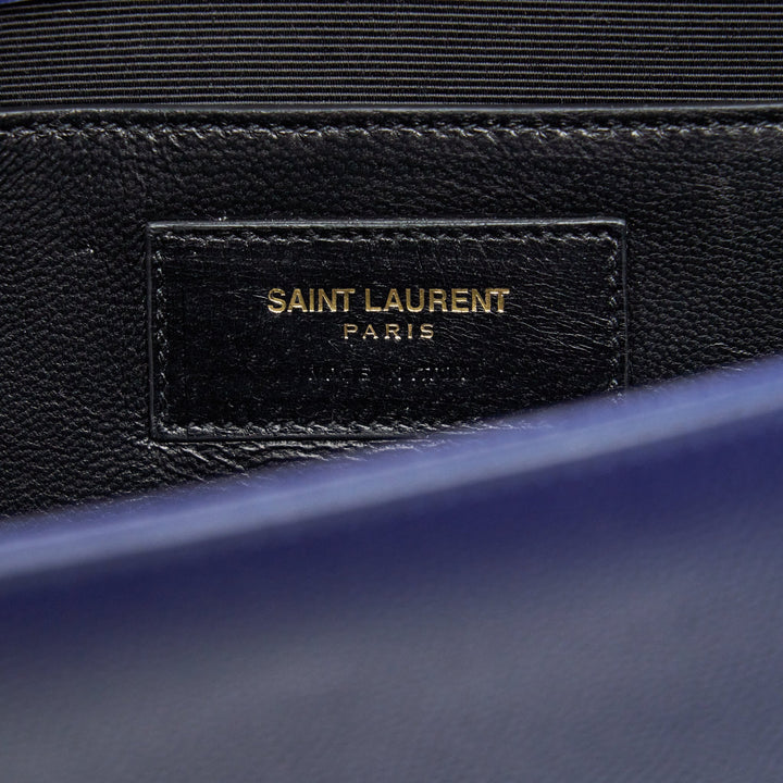 Saint Laurent/ YSL Clutch Caviar Blue GHW