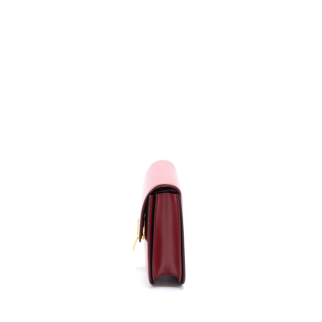 Celine Medium Classic Box Bag Calfskin Red