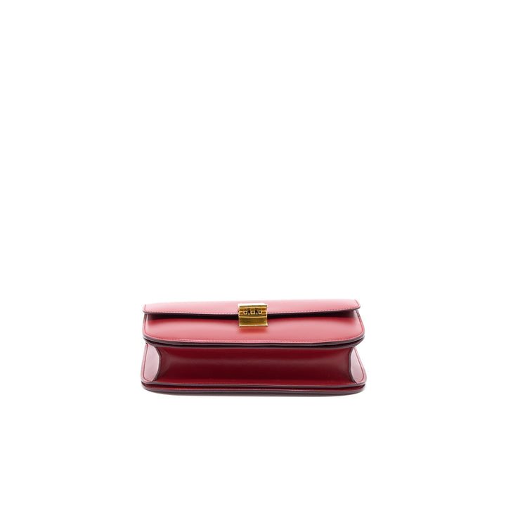 Celine Medium Classic Box Bag Calfskin Red