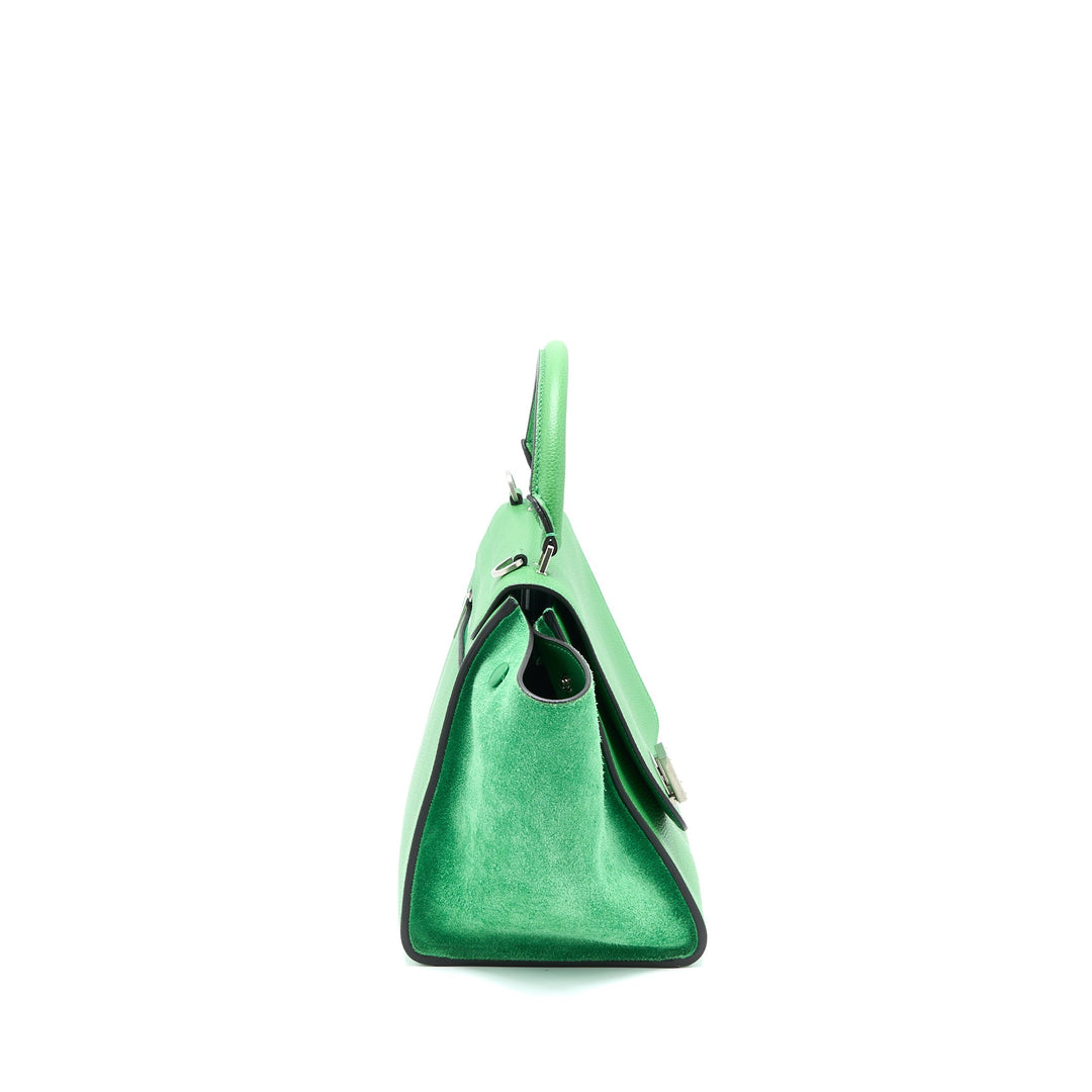 Top Quality Celine Small Trapeze Bag Calfskin/Suede Green