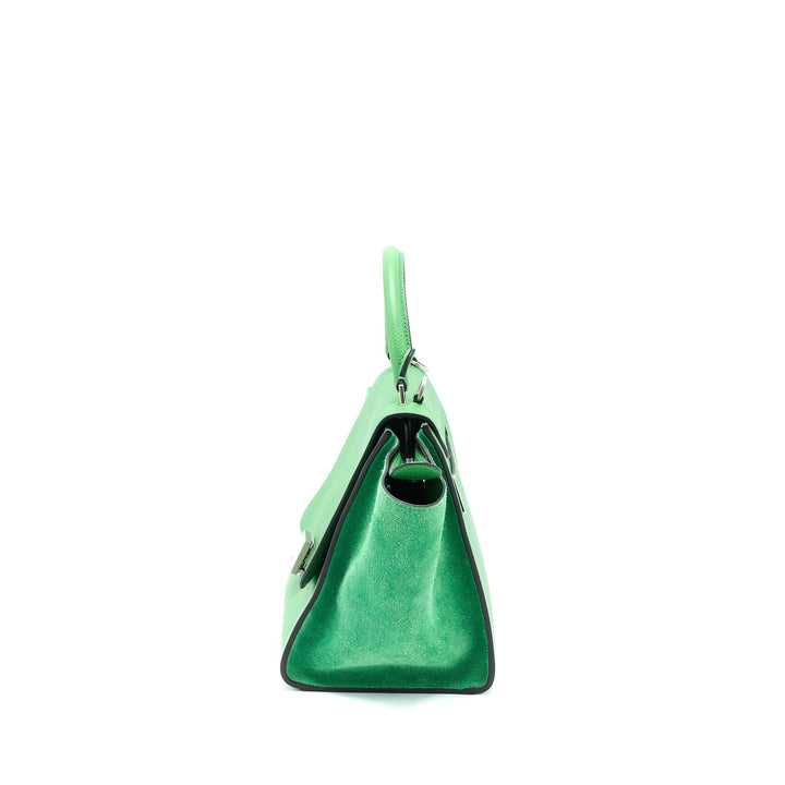 Top Quality Celine Small Trapeze Bag Calfskin/Suede Green