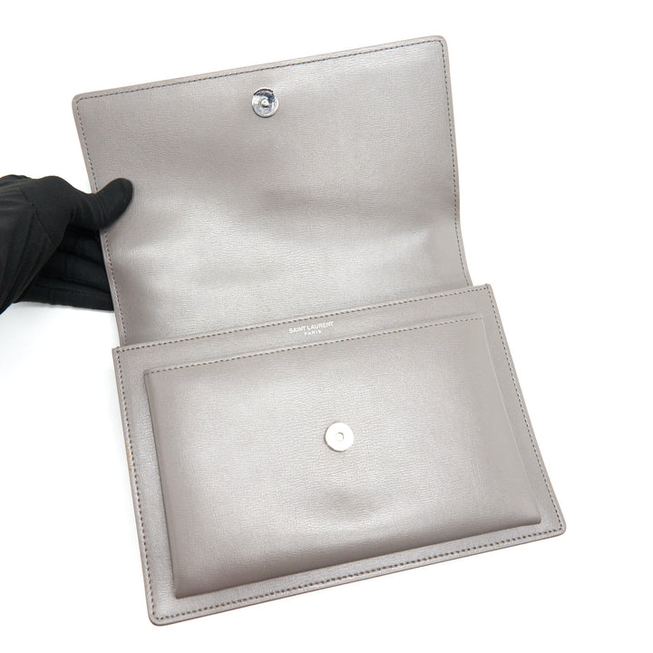 Saint Laurent Sunset Bag Grey SHW