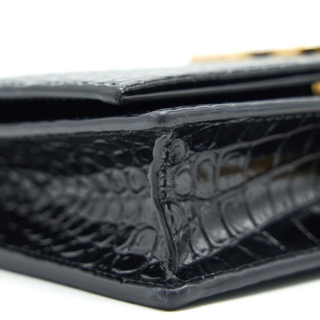 Saint Laurent /YSL Kate Small Chain Wallet with Tassel Black GHW