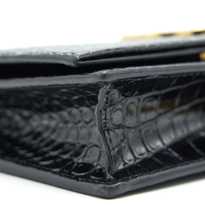 Saint Laurent /YSL Kate Small Chain Wallet with Tassel Black GHW