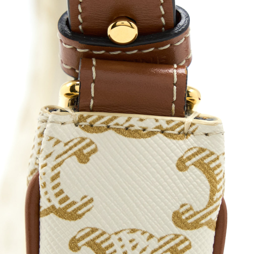 Top Quality Celine Ava Bag In Triomphe Canvas And Calfskin White