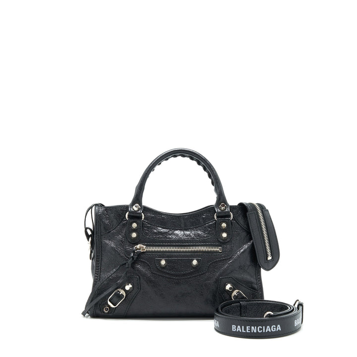 balenciaga Mini City Crossbody Bag Black SHW