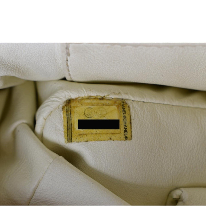 Top Quality Chanel Flap Python Leather Crossbody Bag Ivory