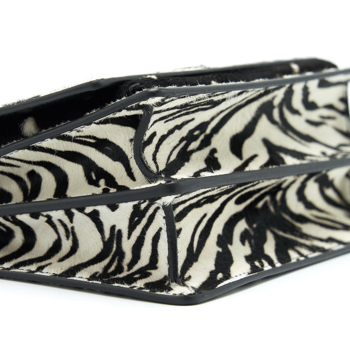 Saint Laurent/ YSL Sunset Animal Print Calf Hair Ruthenium Hardware