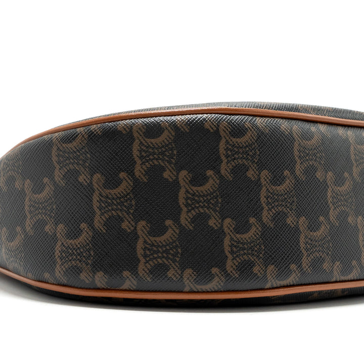 Celine Ava bag triomphe canvas / calfskin brown