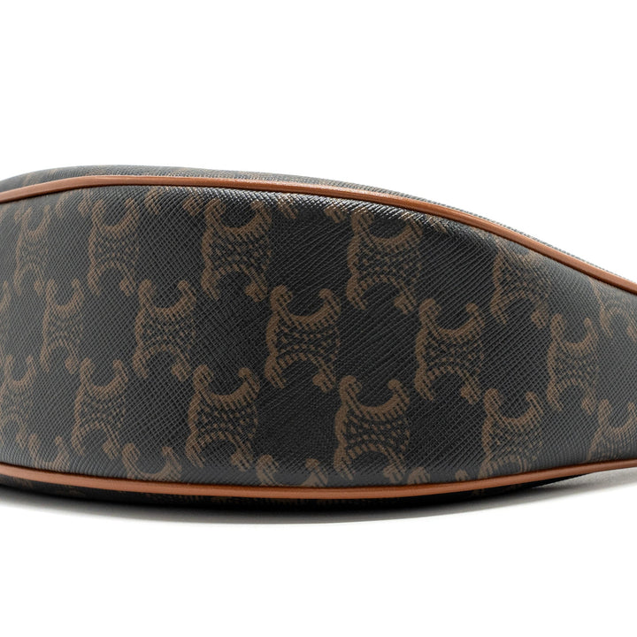 Celine Ava bag triomphe canvas / calfskin brown