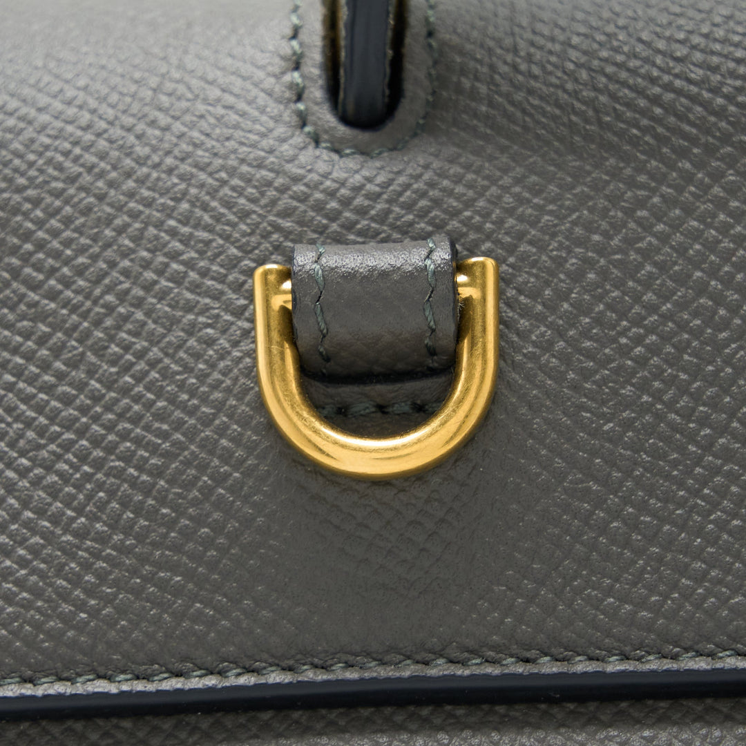 Celine Micro Belt Bag Grained Calfskin Grey