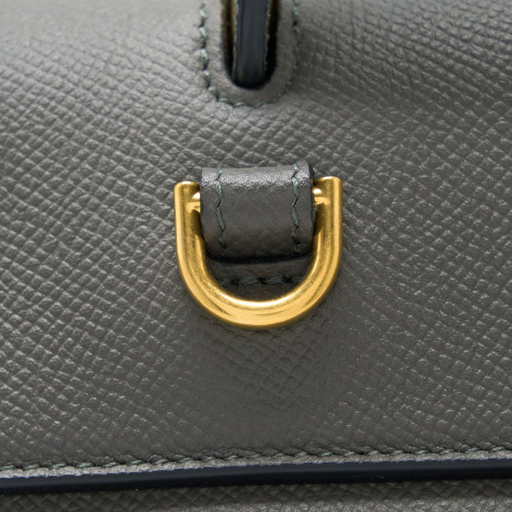 Celine Micro Belt Bag Grained Calfskin Grey