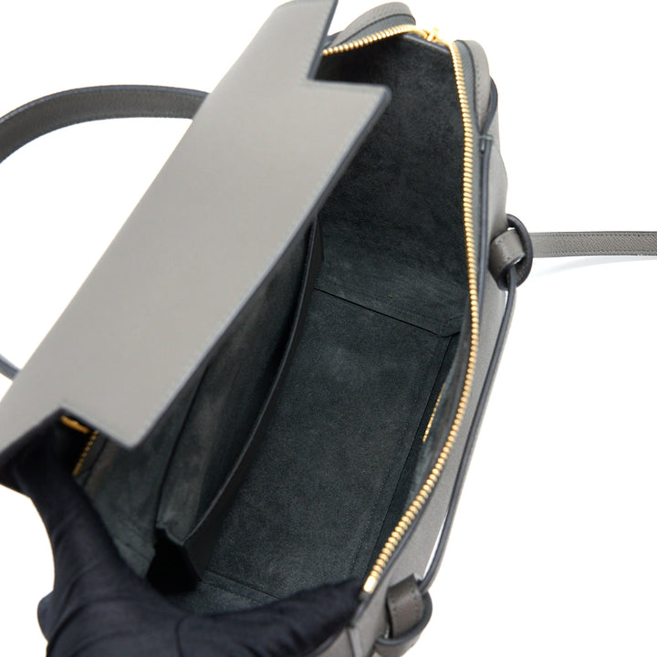 Celine Micro Belt Bag Grained Calfskin Grey