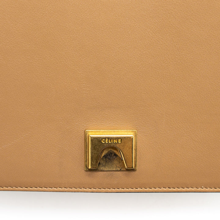 Celine Frame Bag Calfskin Cream/Brown Brushed