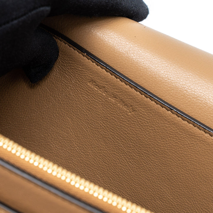 Celine Frame Bag Calfskin Cream/Brown Brushed