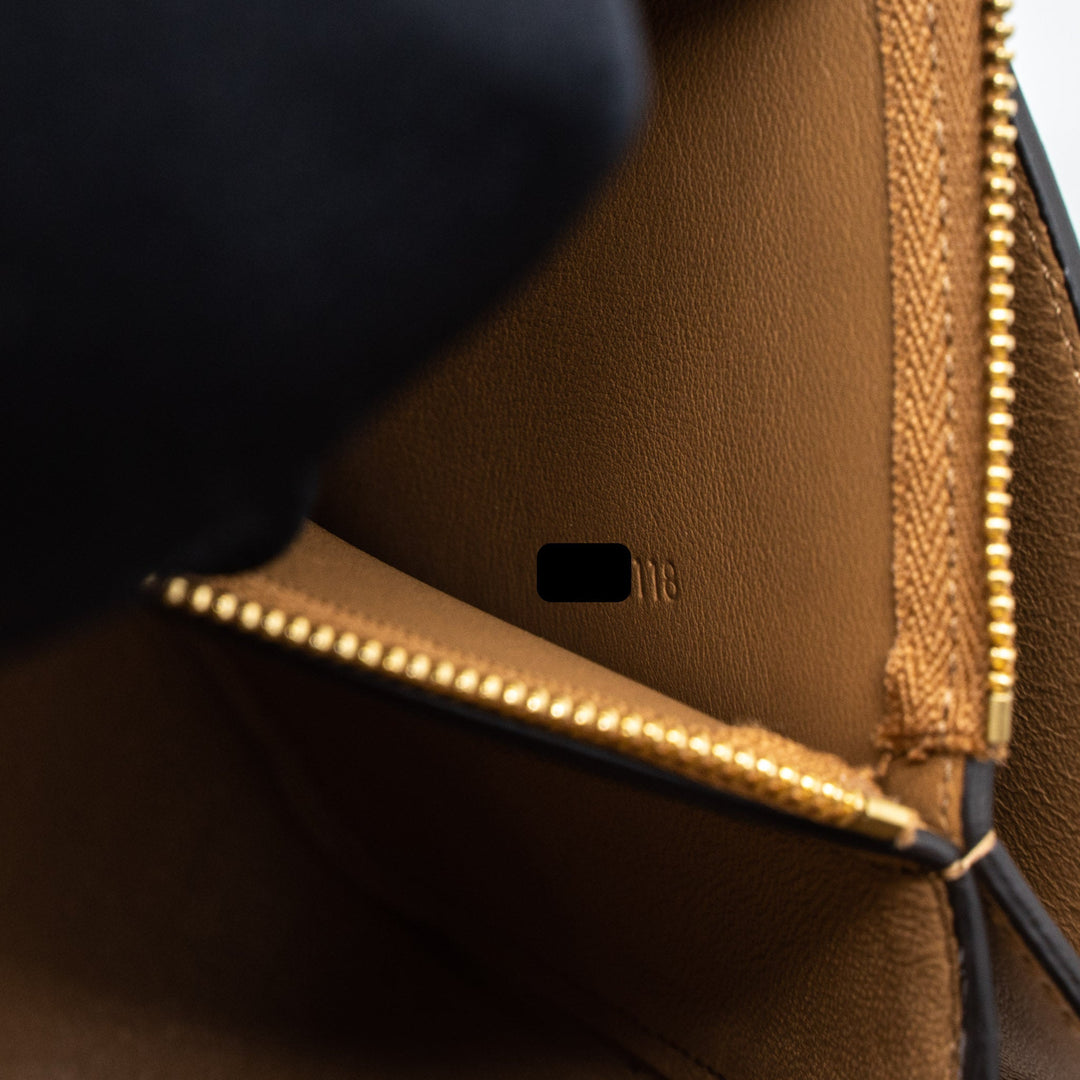Celine Frame Bag Calfskin Cream/Brown Brushed