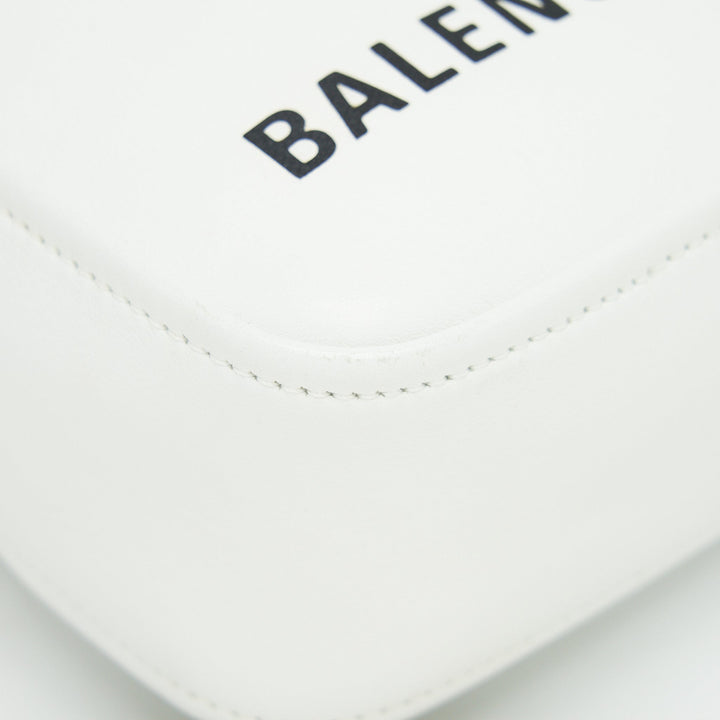 balenciaga Triangle Mini Chain crossbody Bag White