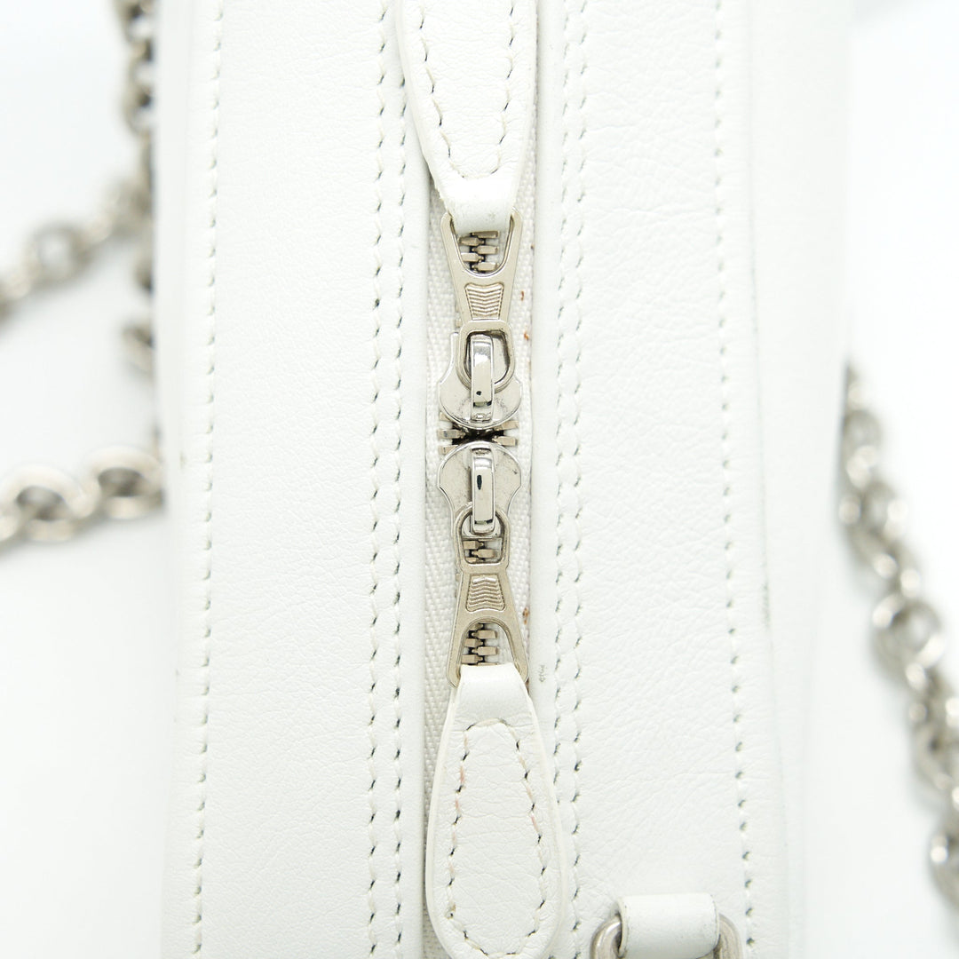 balenciaga Triangle Mini Chain crossbody Bag White
