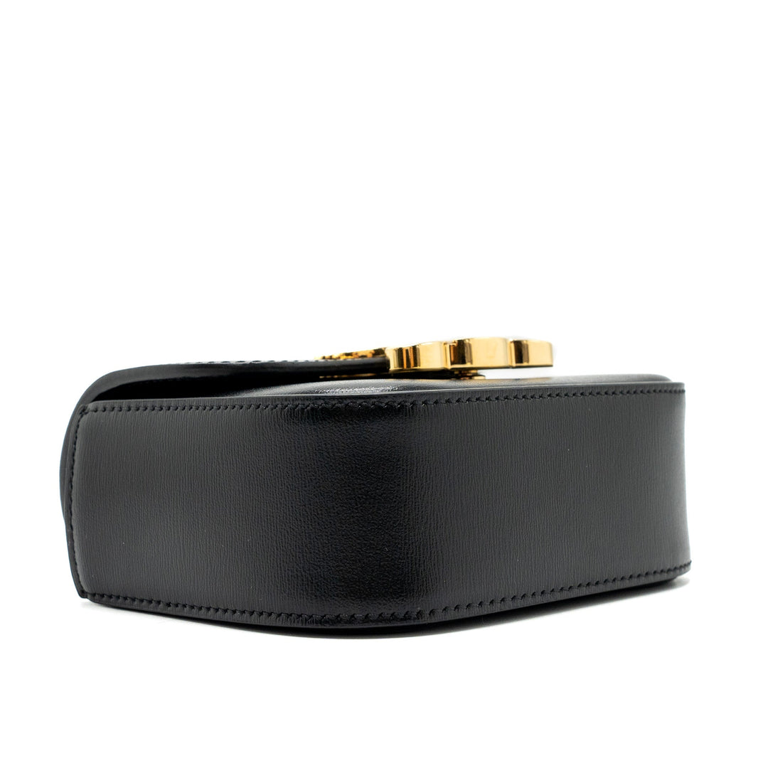 Celine Mini Claude Shiny Calfskin Black