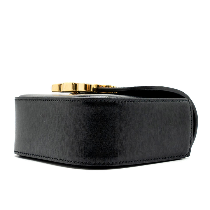 Celine Mini Claude Shiny Calfskin Black