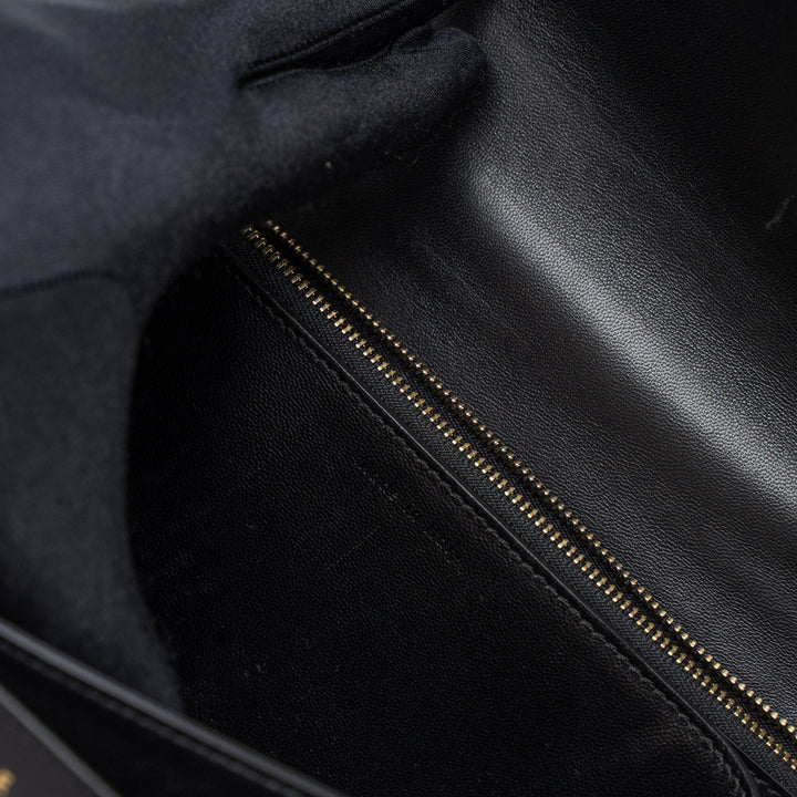 Top Quality Celine Medium Classic Box Calfskin Black Brushed
