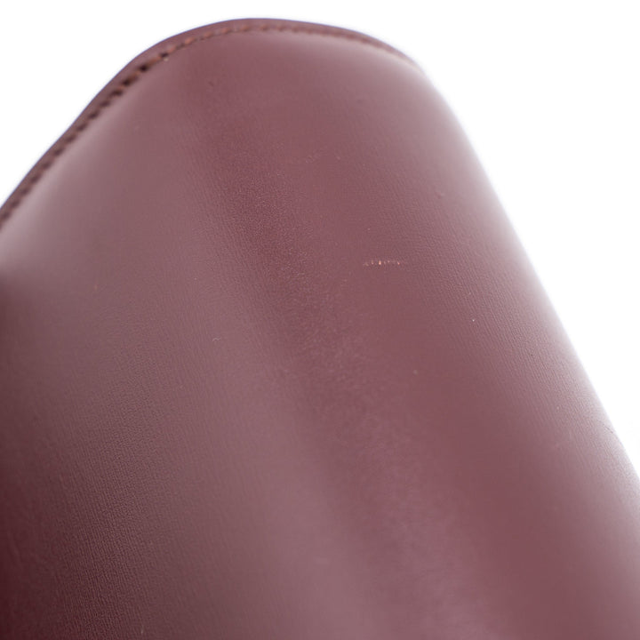 Celine Mini Box Calfskin Burgundy Brushed