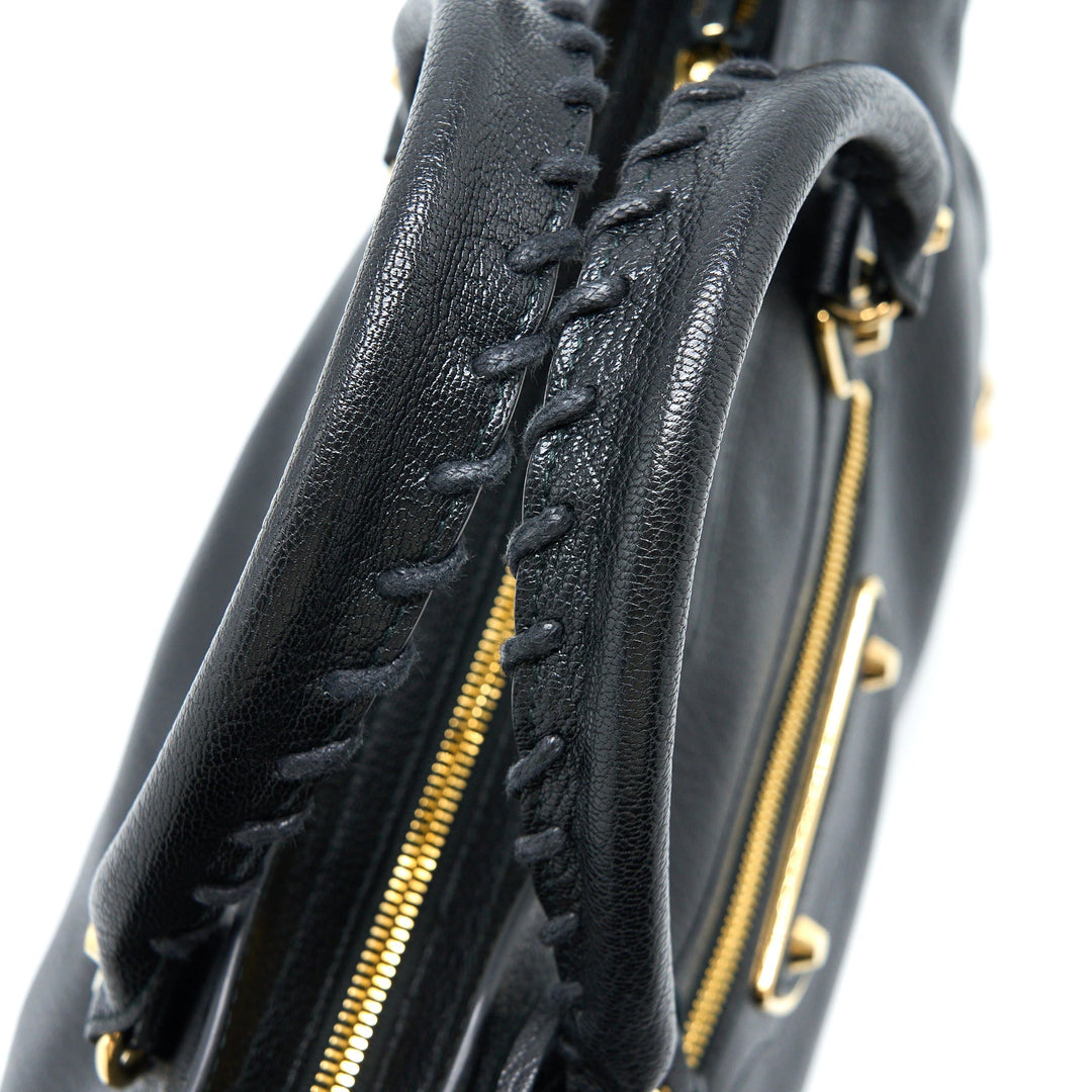 Top Quality Balenciaga Edge City Bag Goatskin Black GHW