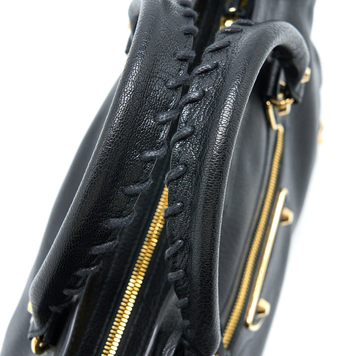 Top Quality Balenciaga Edge City Bag Goatskin Black GHW