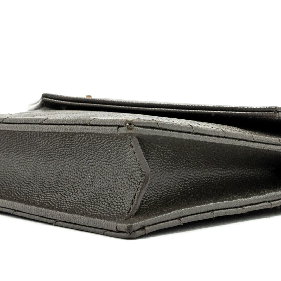 Saint Laurent/YSL Envelop Chain Bag Calfskin Grey SHW