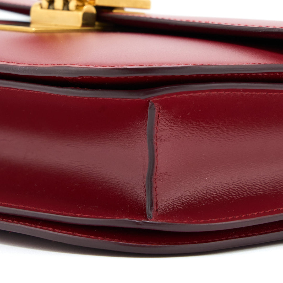 Celine Medium Classic Box Bag Calfskin Red