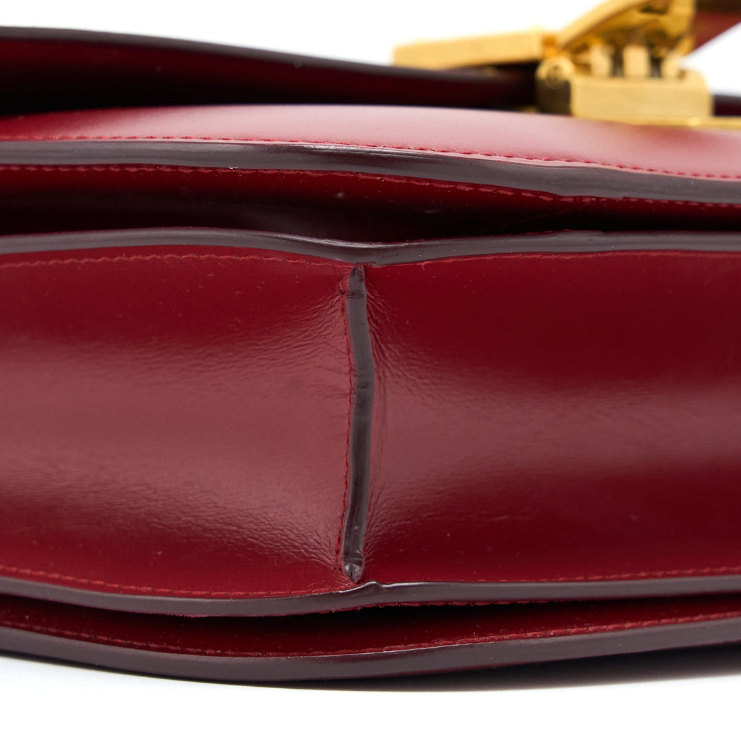 Celine Medium Classic Box Bag Calfskin Red