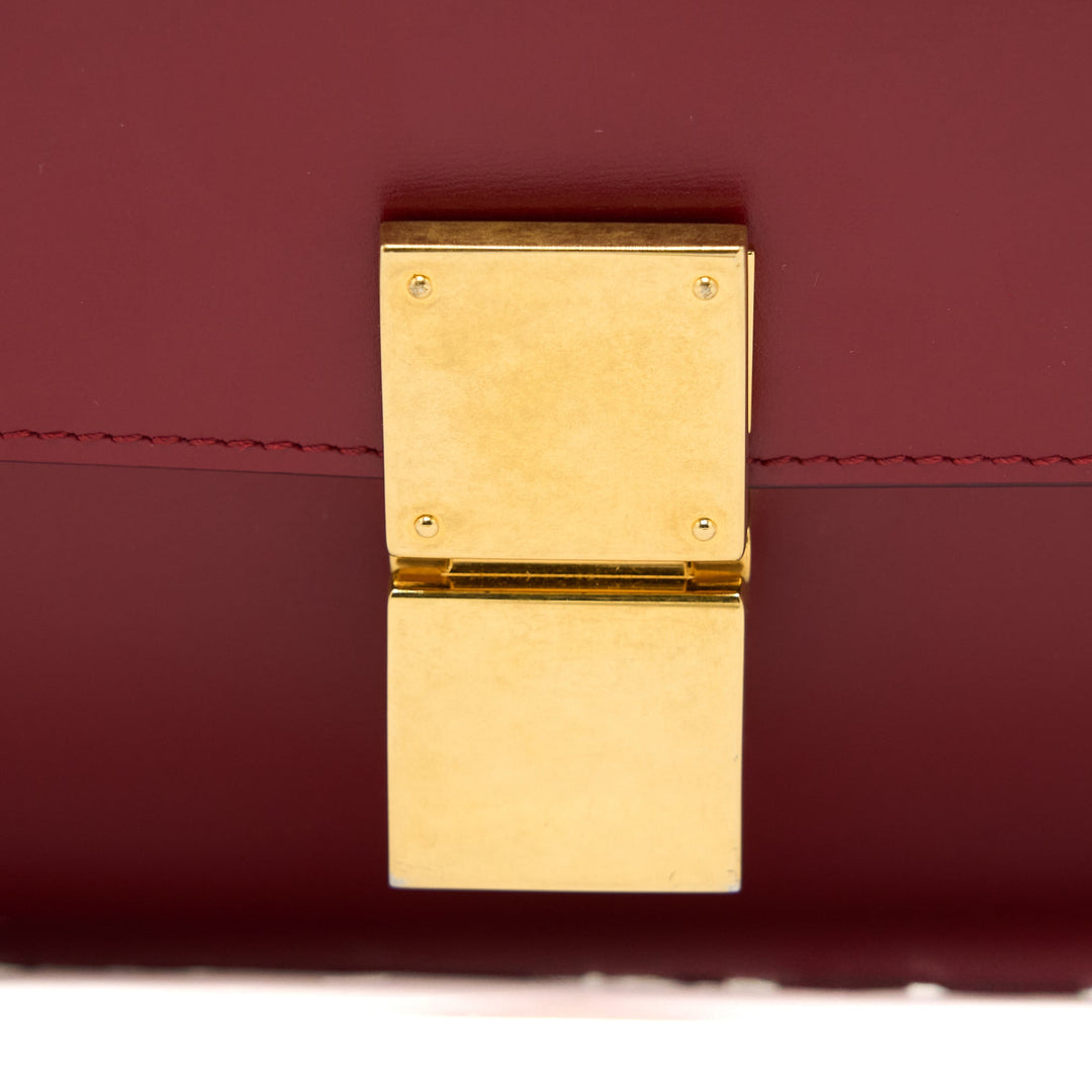 Celine Medium Classic Box Bag Calfskin Red