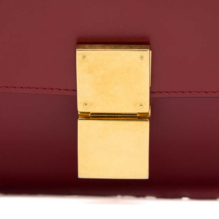 Celine Medium Classic Box Bag Calfskin Red