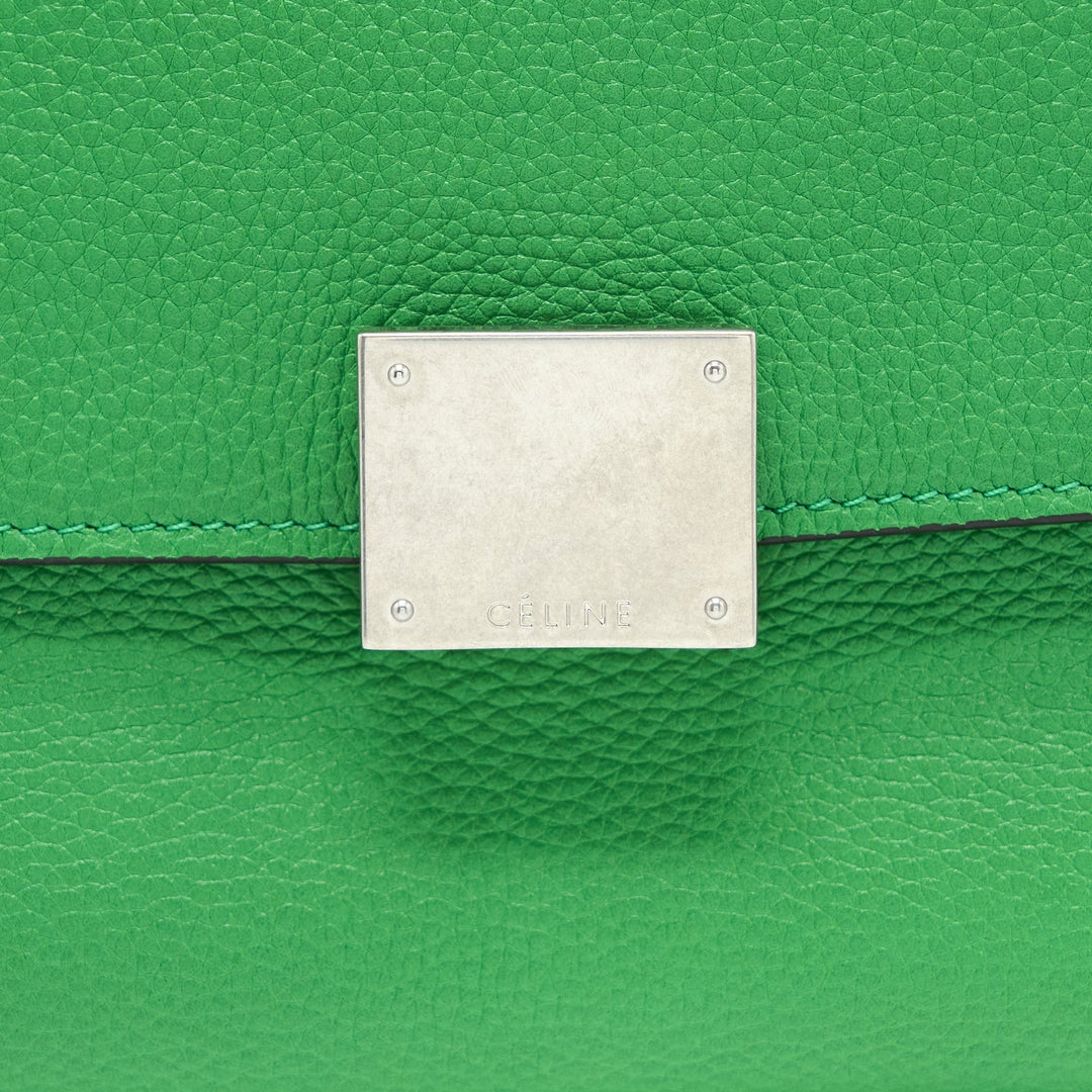 Top Quality Celine Small Trapeze Bag Calfskin/Suede Green