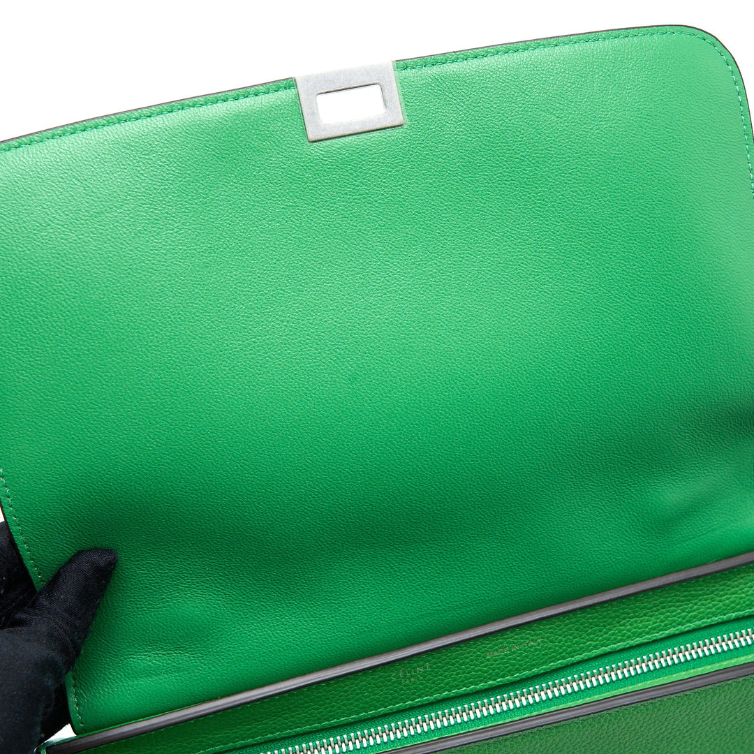 Top Quality Celine Small Trapeze Bag Calfskin/Suede Green