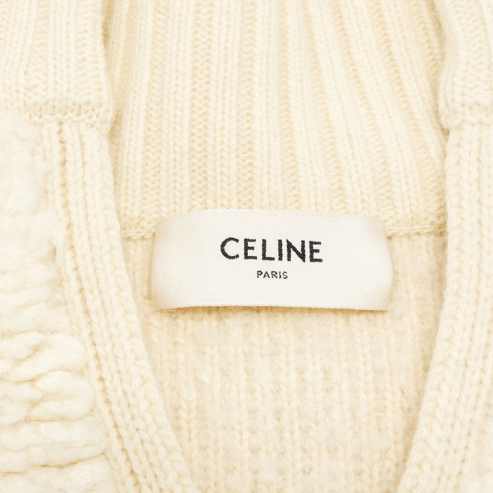 Top Quality Celine size XS sweater Laine/Alpaga/Soie White