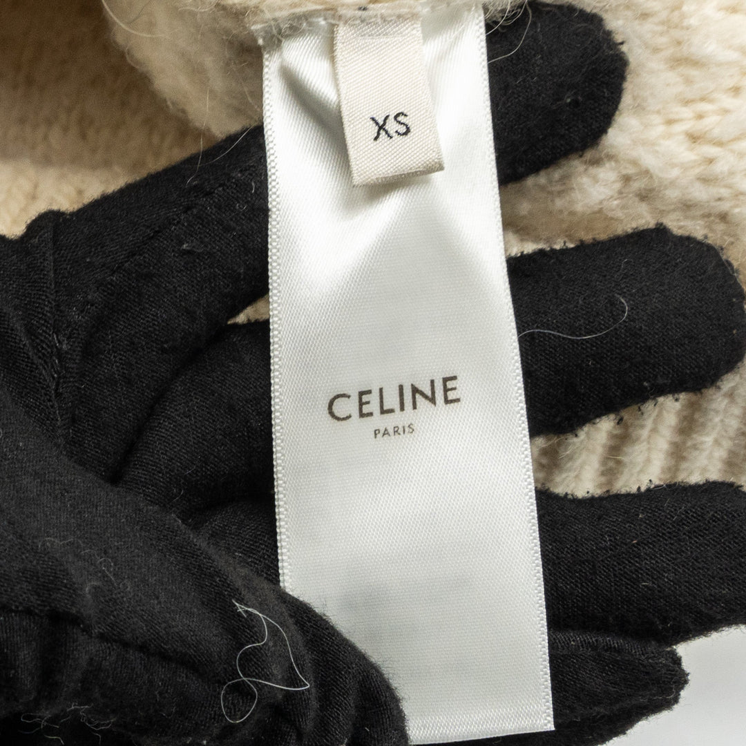 Top Quality Celine size XS sweater Laine/Alpaga/Soie White