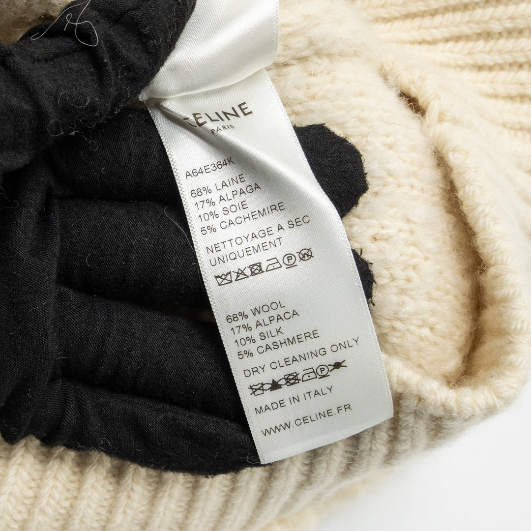 Celine size XS sweater Laine/Alpaga/Soie White