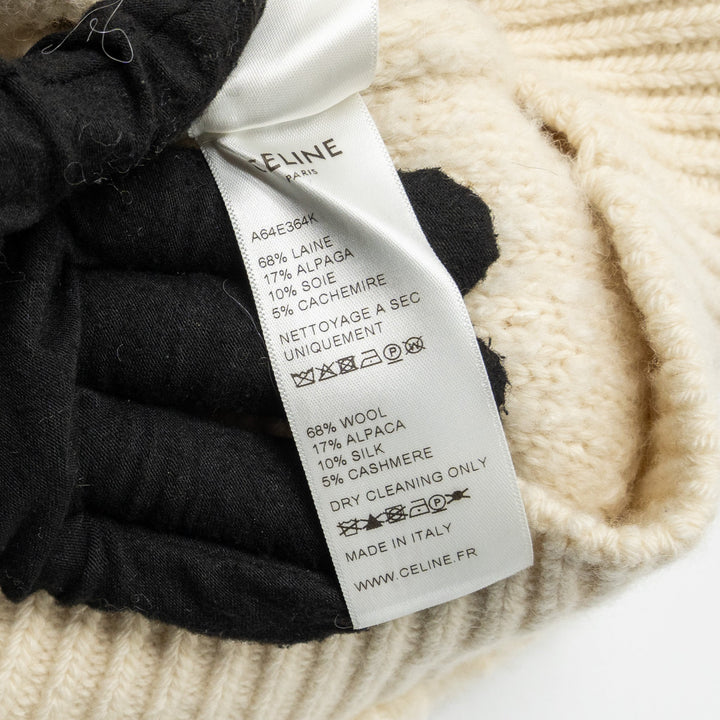 Celine size XS sweater Laine/Alpaga/Soie White