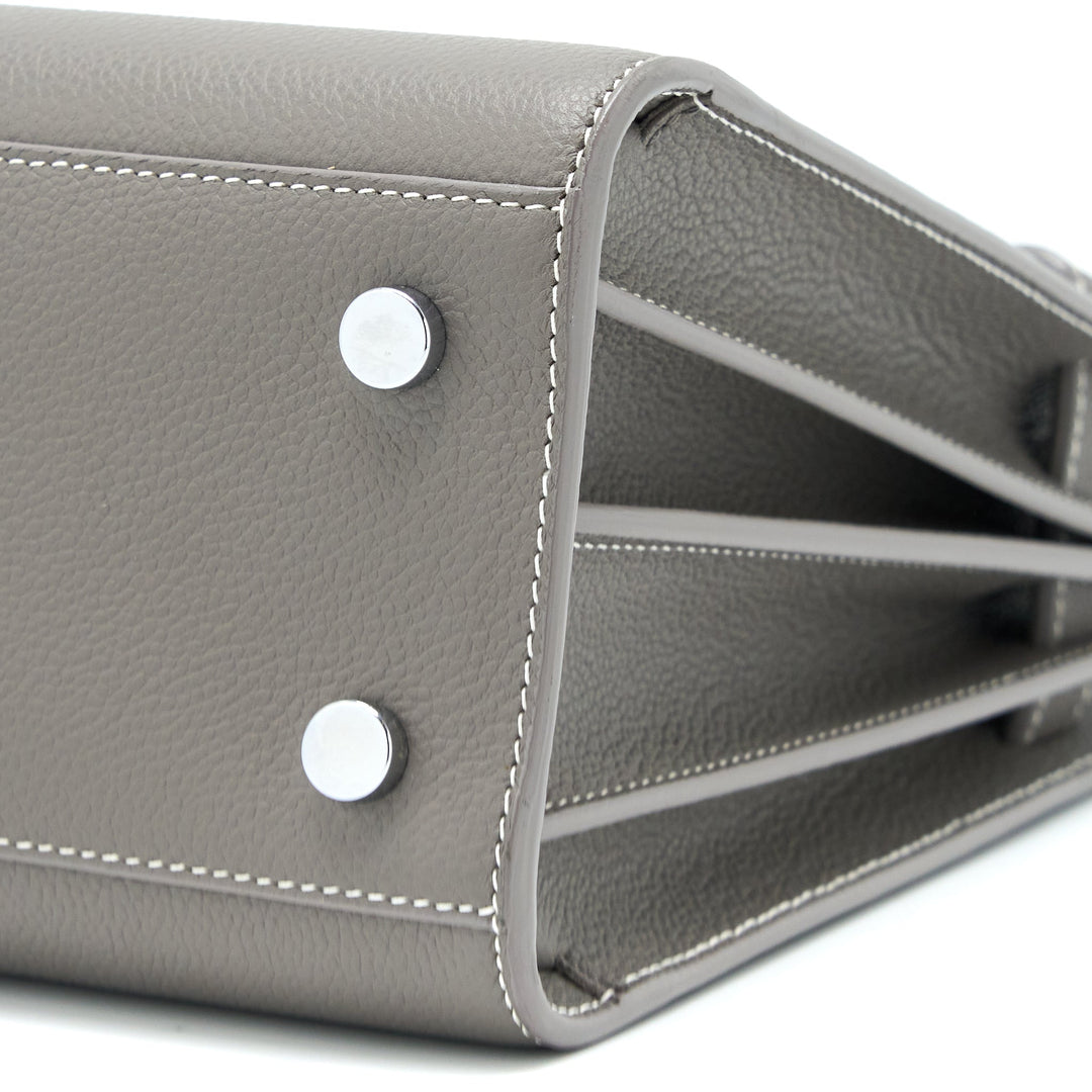 Saint Laurent Baby Sac De Jour Calfskin Grey SHW